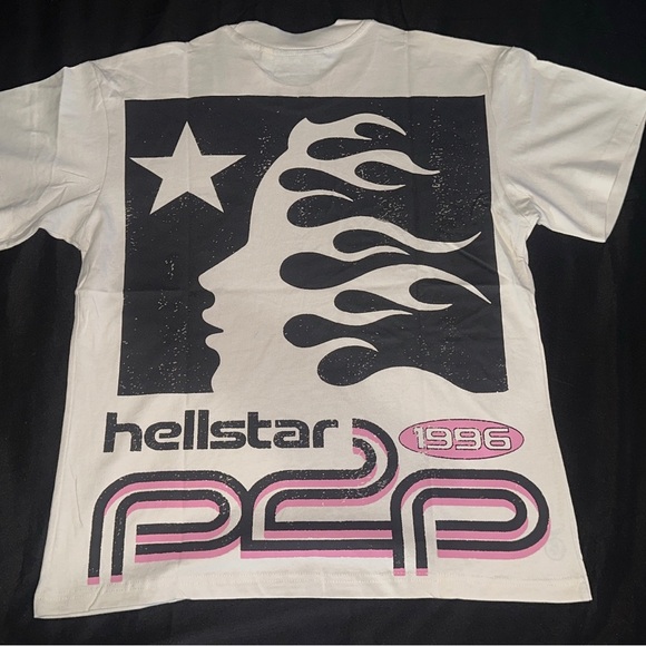 Hellstar Sport Logo T-Shirt White/Pink - Picture 2 of 3
